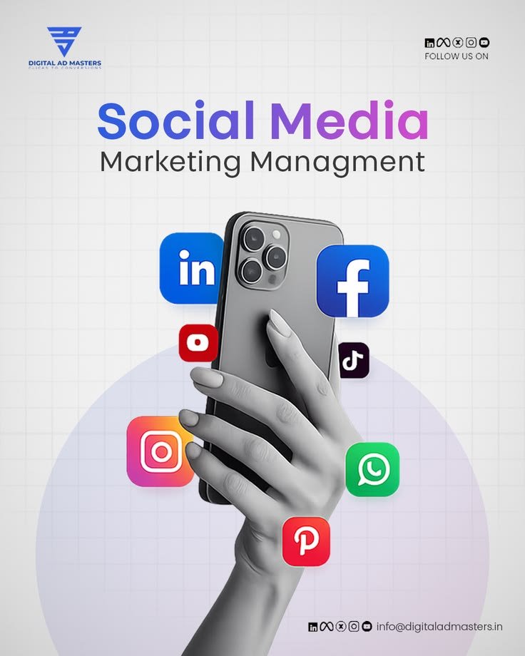 How to Create Social Media Content That Gets Attention modern social media marketing management poster digital marketing agency design 📲